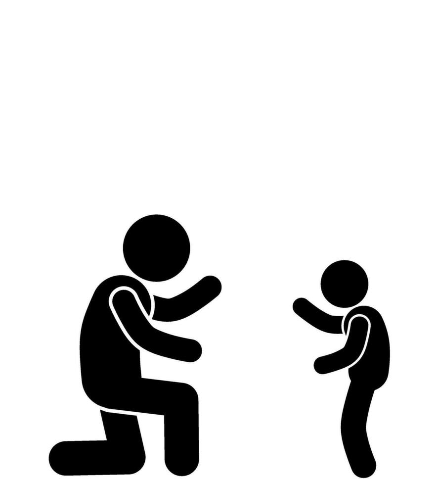 FATHER AND SON VECTOR ILLUSTRATION