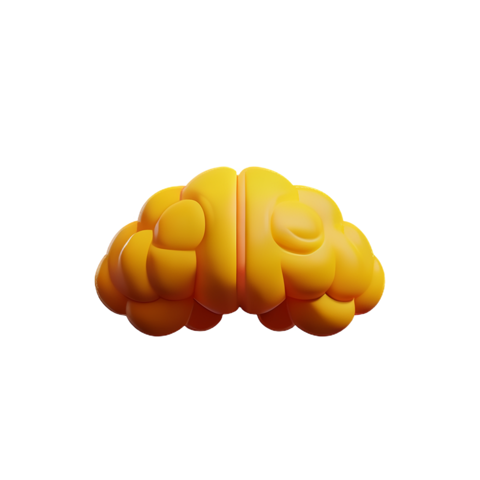 cerebro 3d icono ilustración png