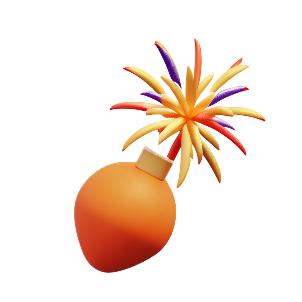 fuochi d'artificio 3d icona illustrazione png