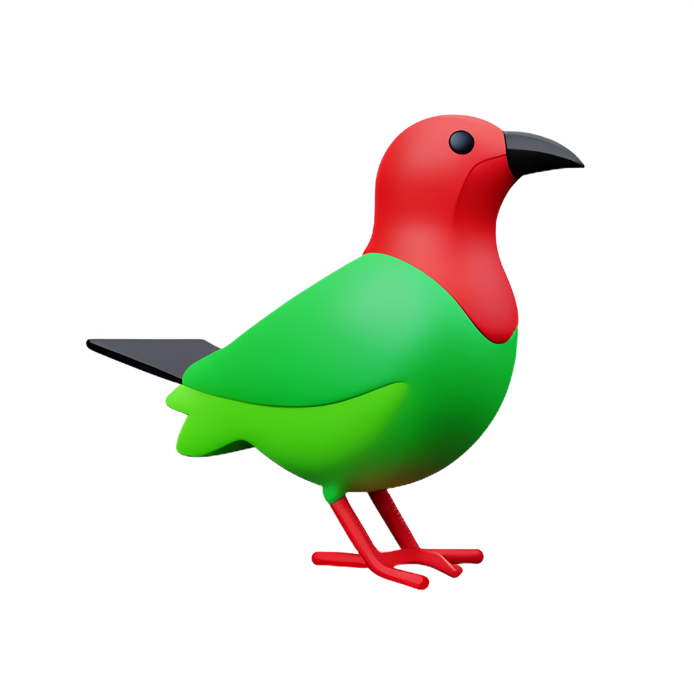 beautiful birds 3d icon illustration png