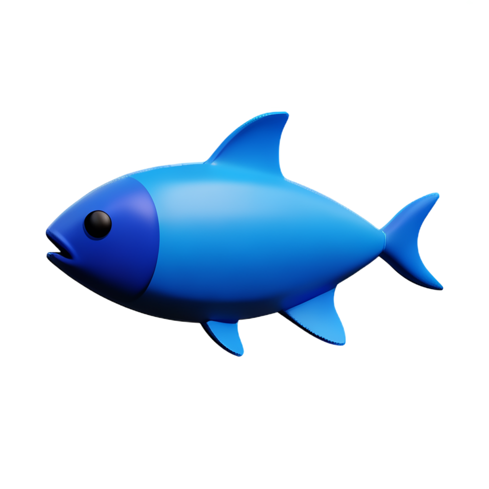 Fish 3d icon illustration png