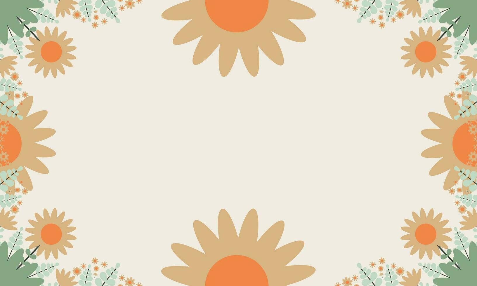 floral background with flowers and leaves ornament vector