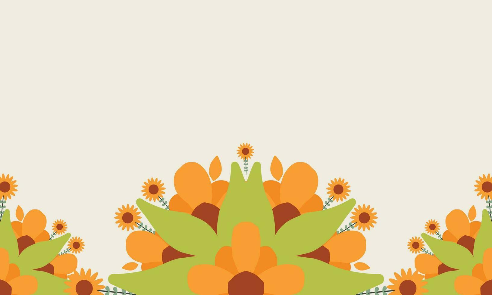 beautiful flower and floral ornament background with copy space vector