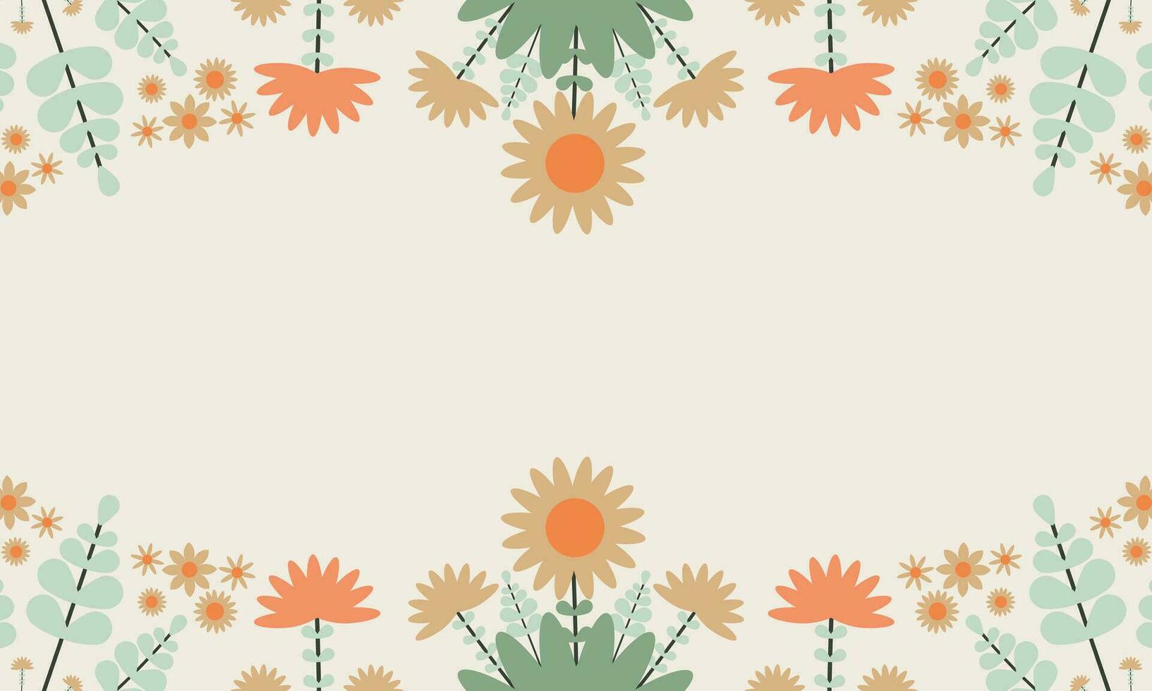 floral background with flowers and leaves ornament vector