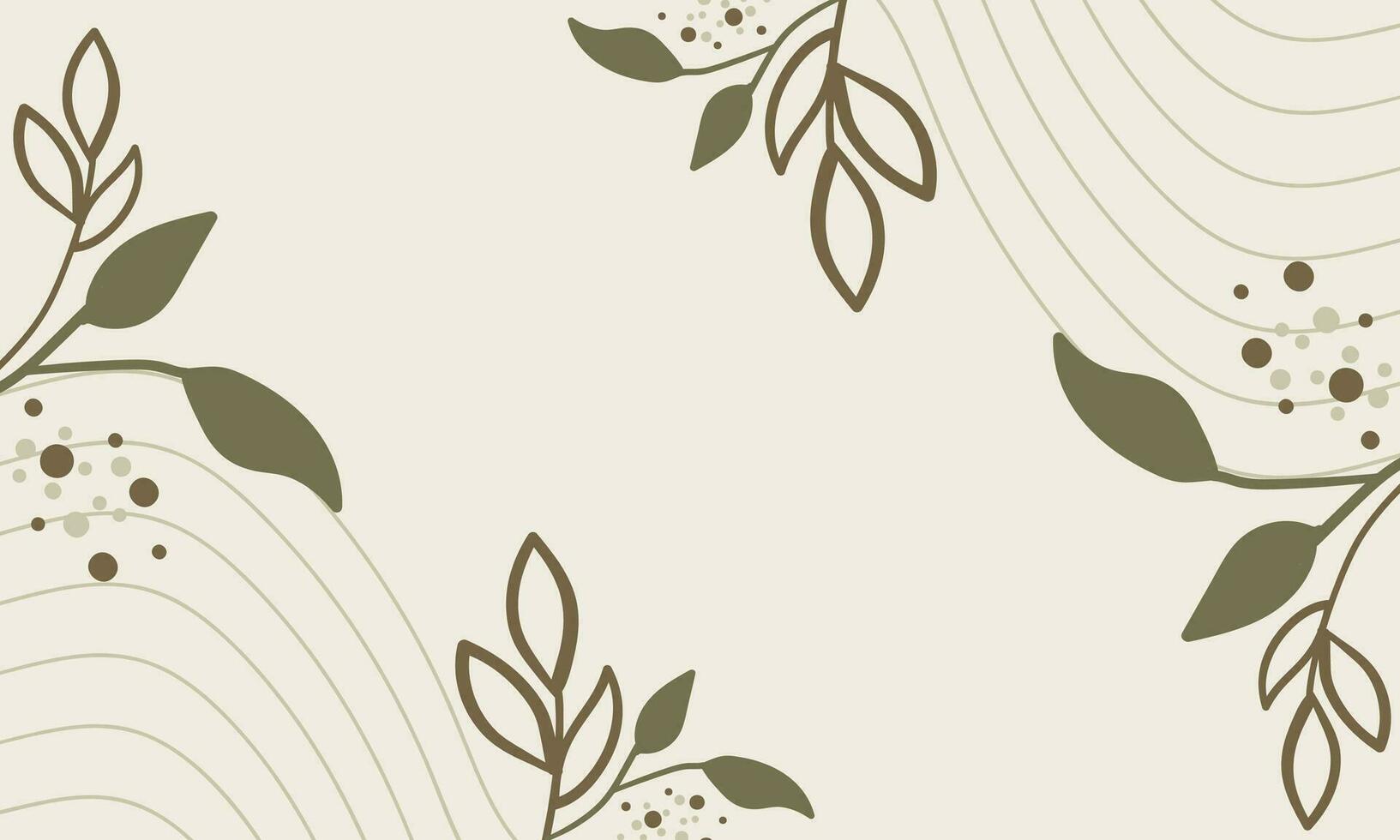 floral background with leaves and branches ornament vector