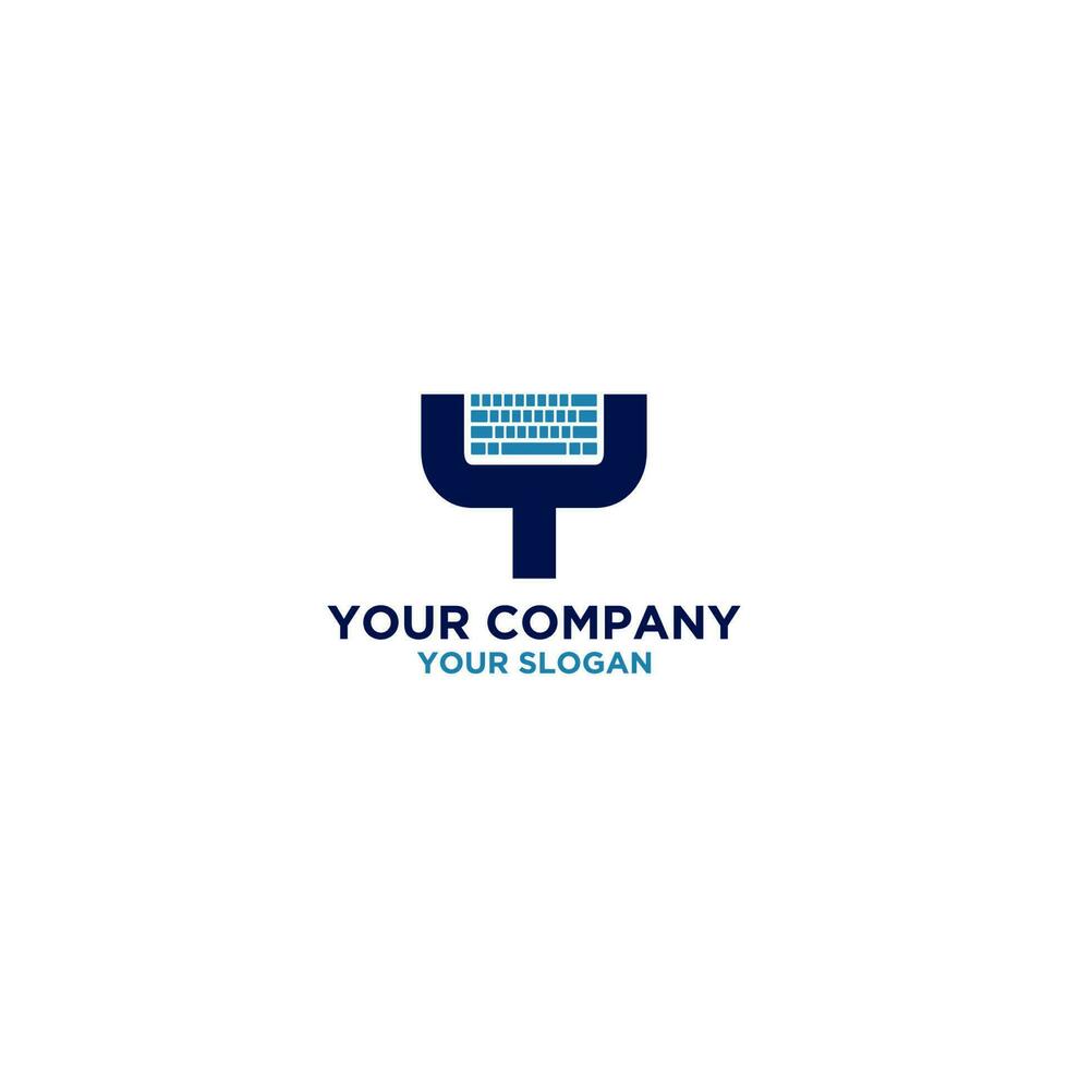 Y Keyboard Logo Design Vector