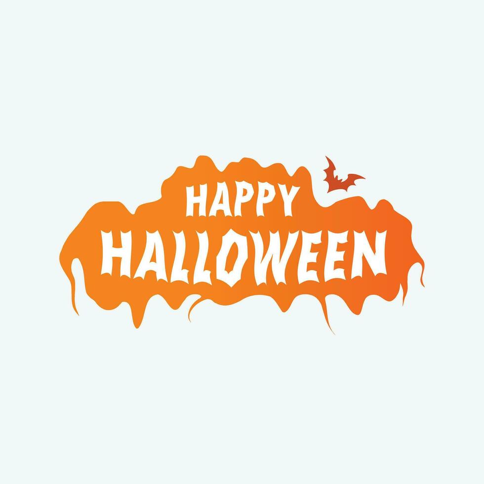 Happy Halloween Graphic Text lettering illustration isolated on white background vector