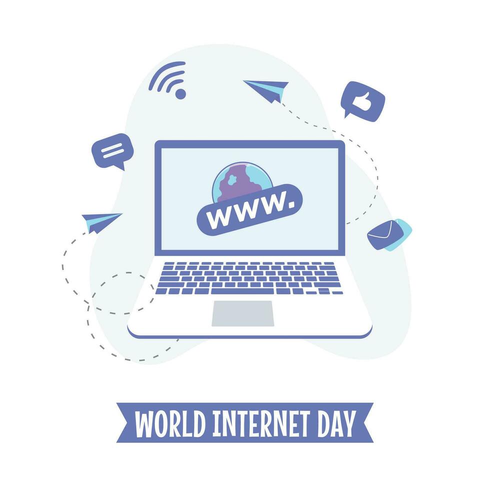 International Internet day Vector illustration concept background. Internet day creative concept