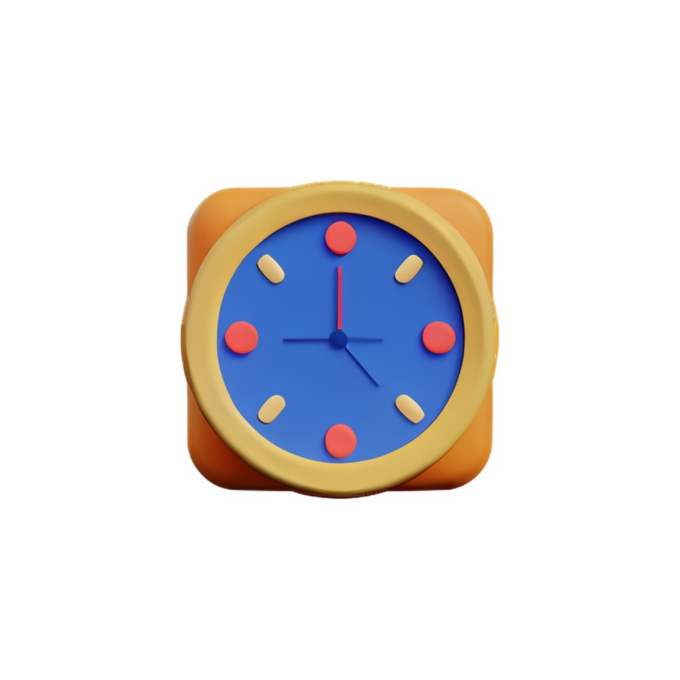 clock 3d icon illustration png