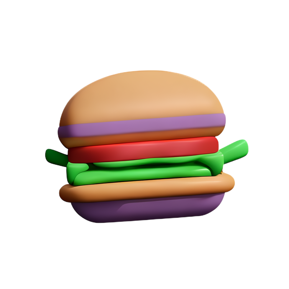 burger 3d icon illustration png