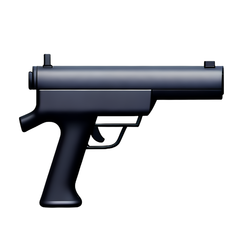 gun 3d rendering icon illustration png
