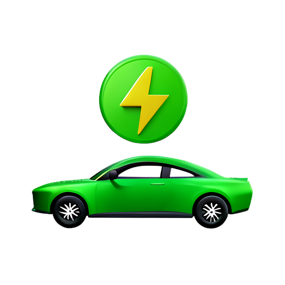 electric car charging station 3d energy icon png