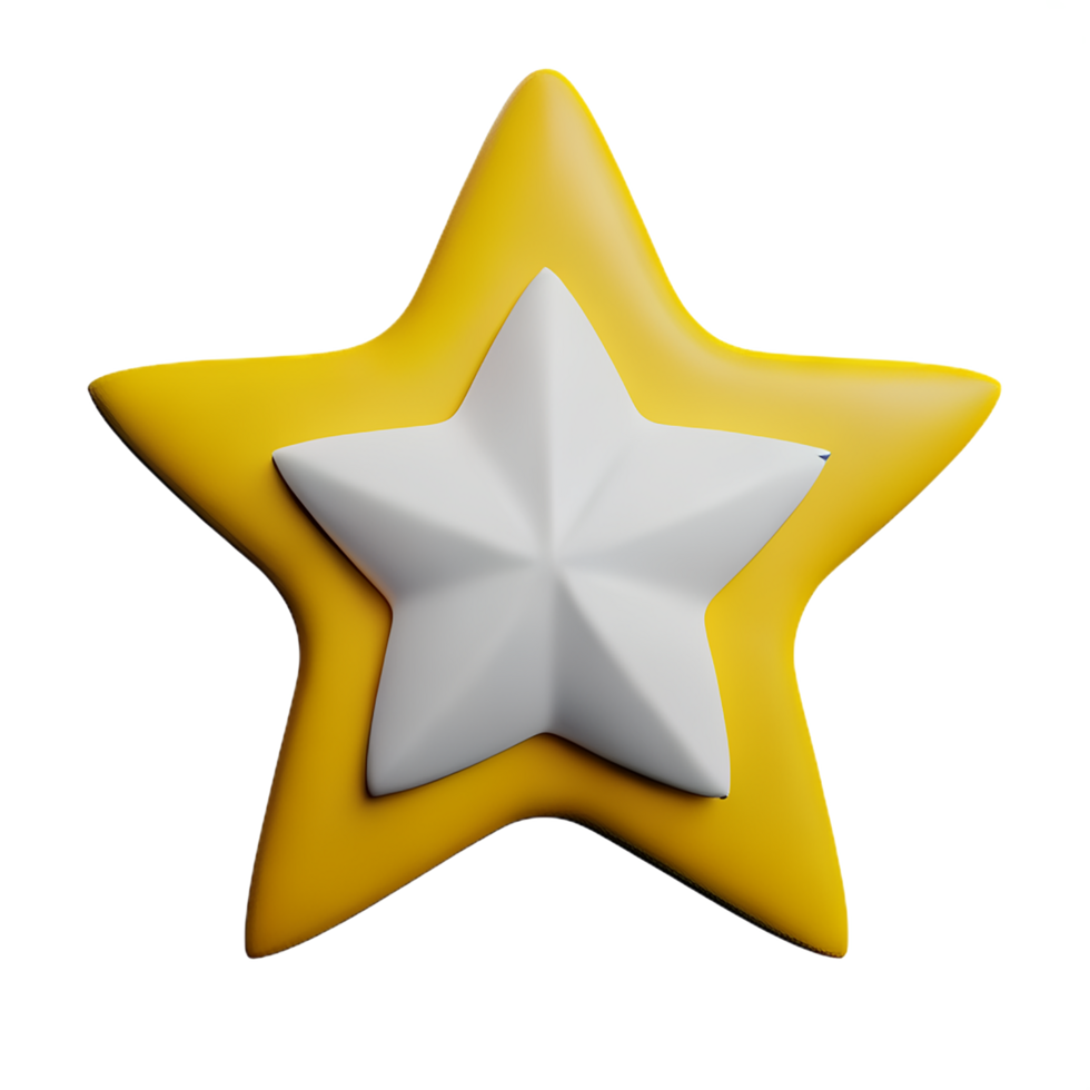 star 3d illustration icon png