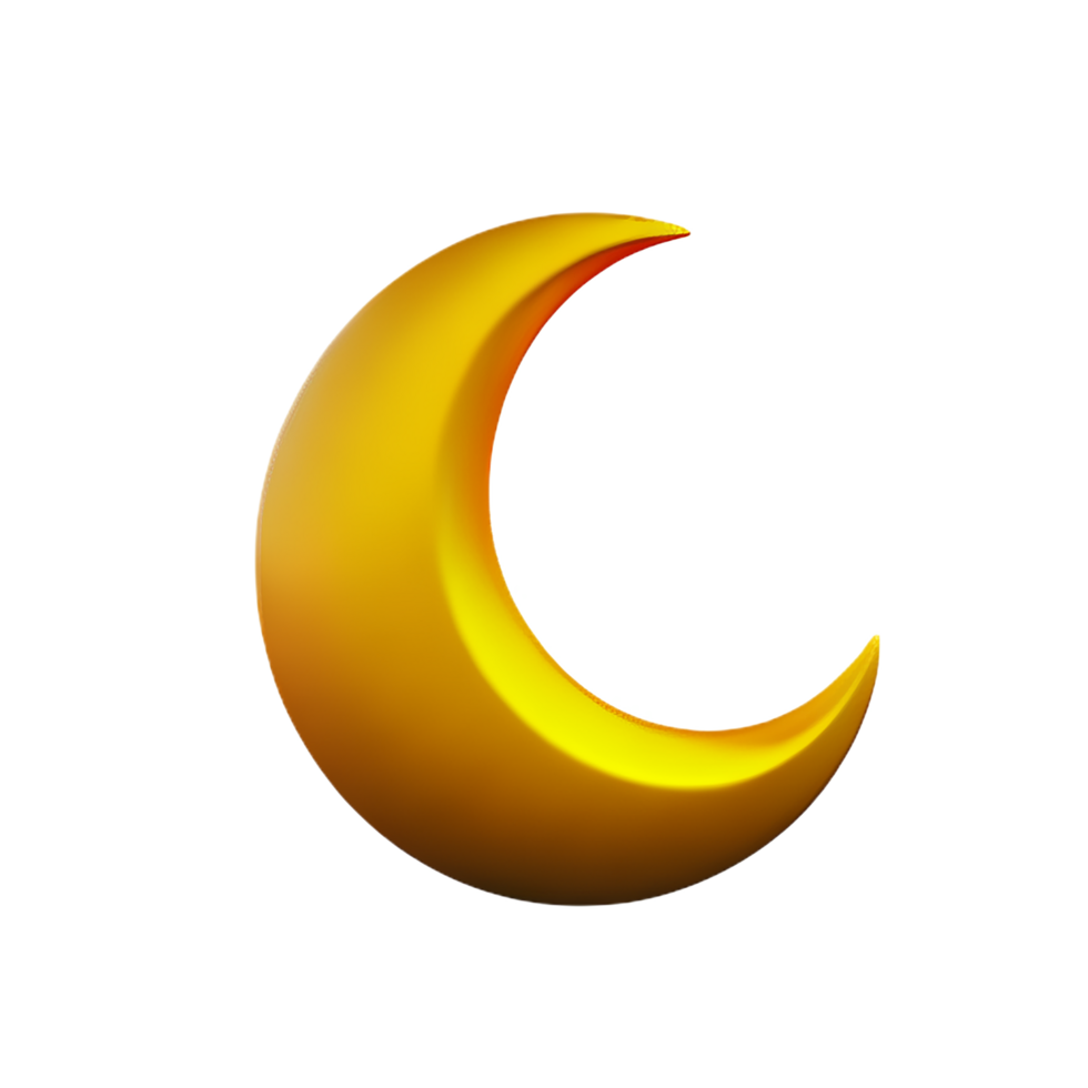 moon 3d icon illustration png