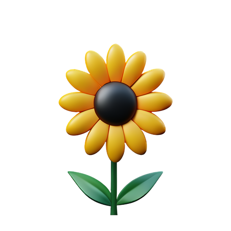 sunflower 3d icon illustration png