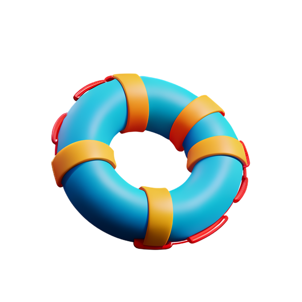 unicorn lifebuoy 3d travel and holiday illustration png