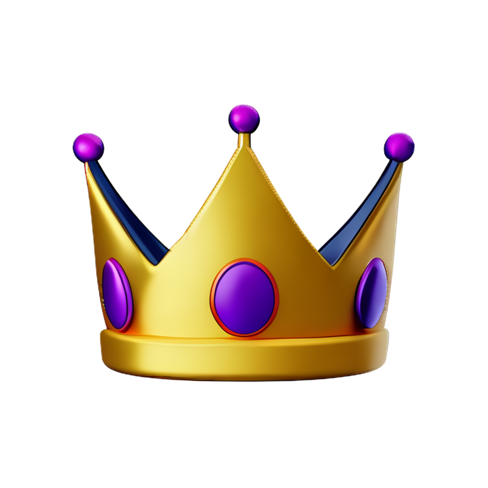 crown 3d icon illustration png