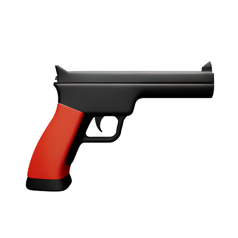 gun 3d rendering icon illustration png