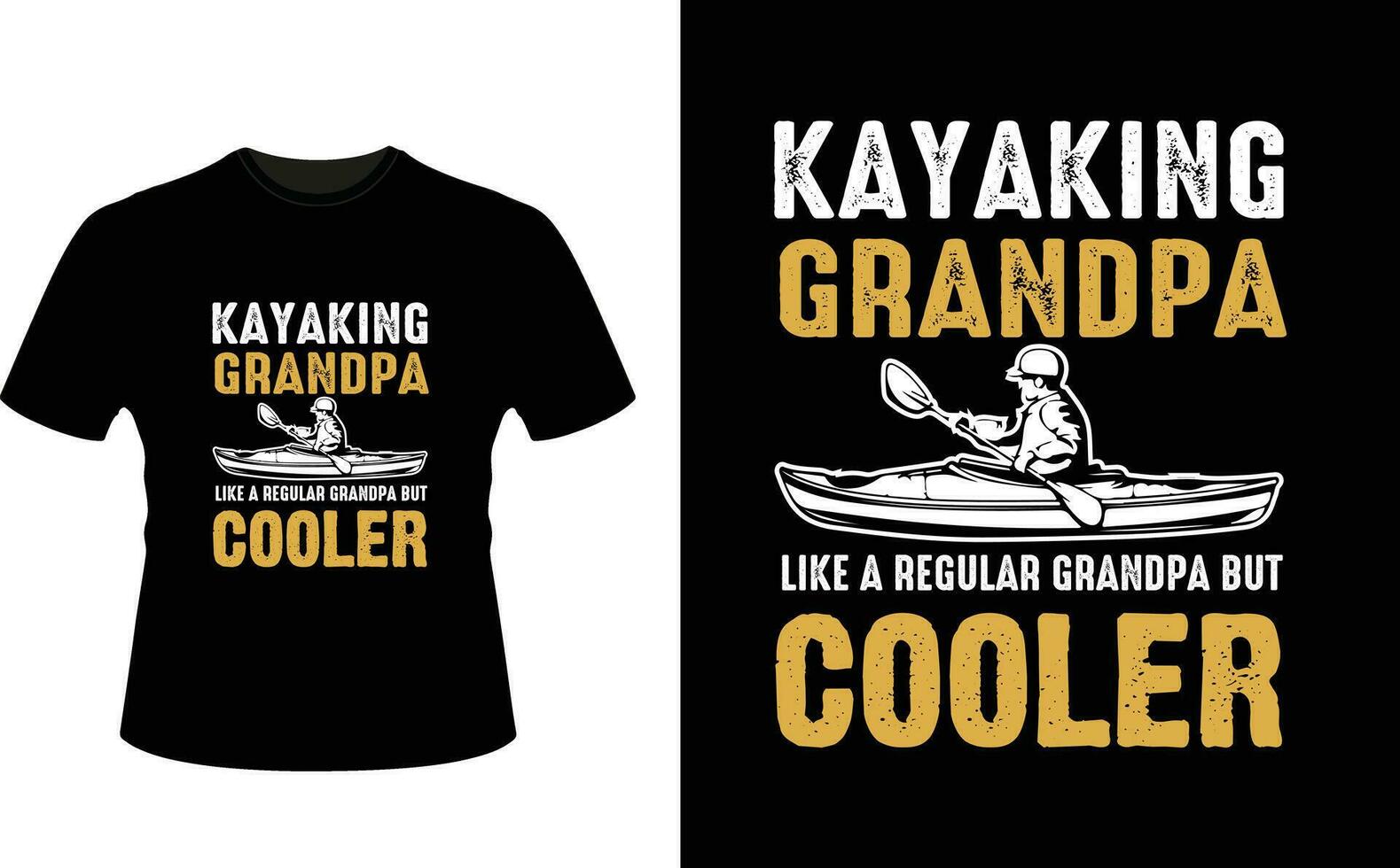 Kayaking Grandpa Like a Regular Grandpa But Cooler or Grandfather tshirt design or Grandfather day t shirt Design vector