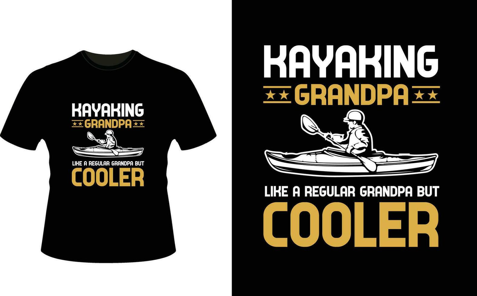 Kayaking Grandpa Like a Regular Grandpa But Cooler or Grandfather tshirt design or Grandfather day t shirt Design vector