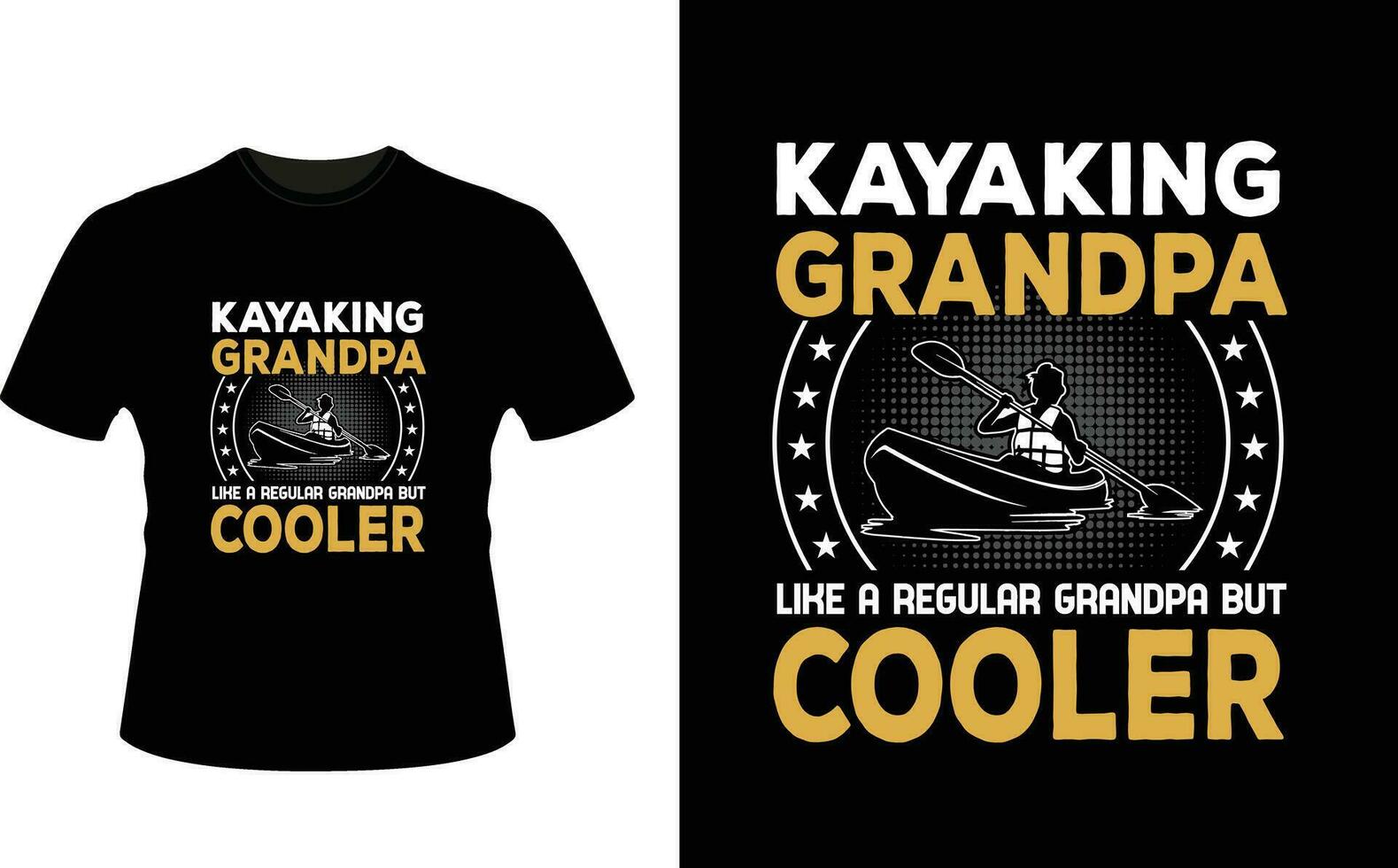 Kayaking Grandpa Like a Regular Grandpa But Cooler or Grandfather tshirt design or Grandfather day t shirt Design vector