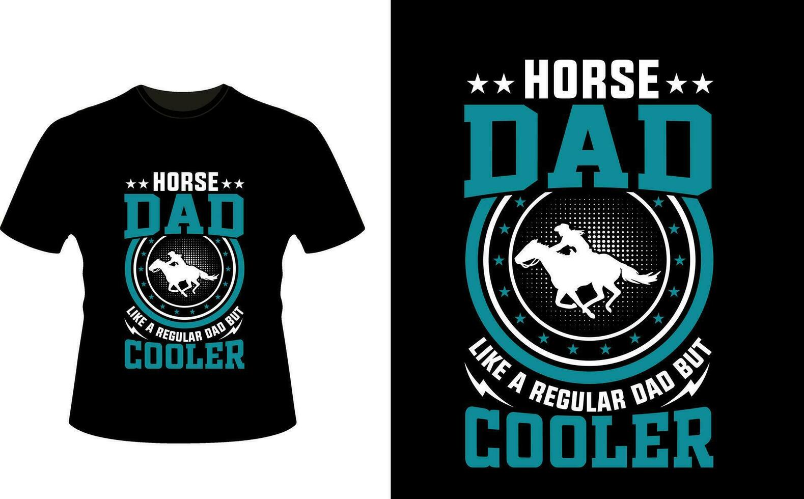 Horse Dad Like a Regular Dad But Cooler or dad papa tshirt design or Father day t shirt Design vector