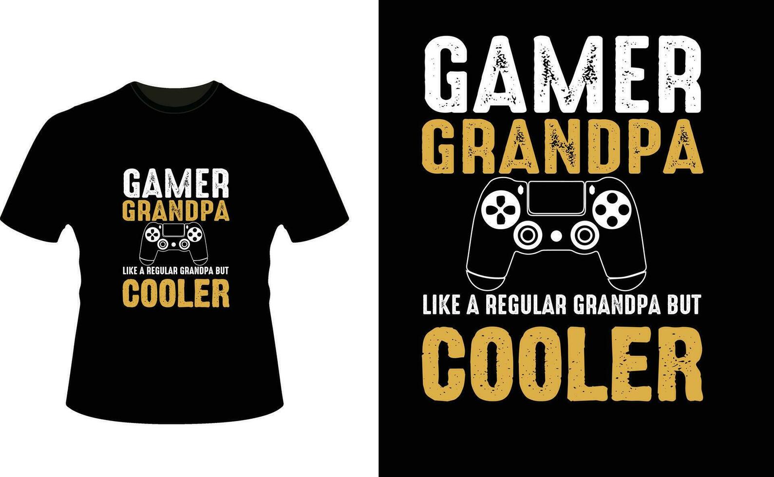 Gamer Grandpa Like a Regular Grandpa But Cooler or Grandfather tshirt design or Grandfather day t shirt Design vector