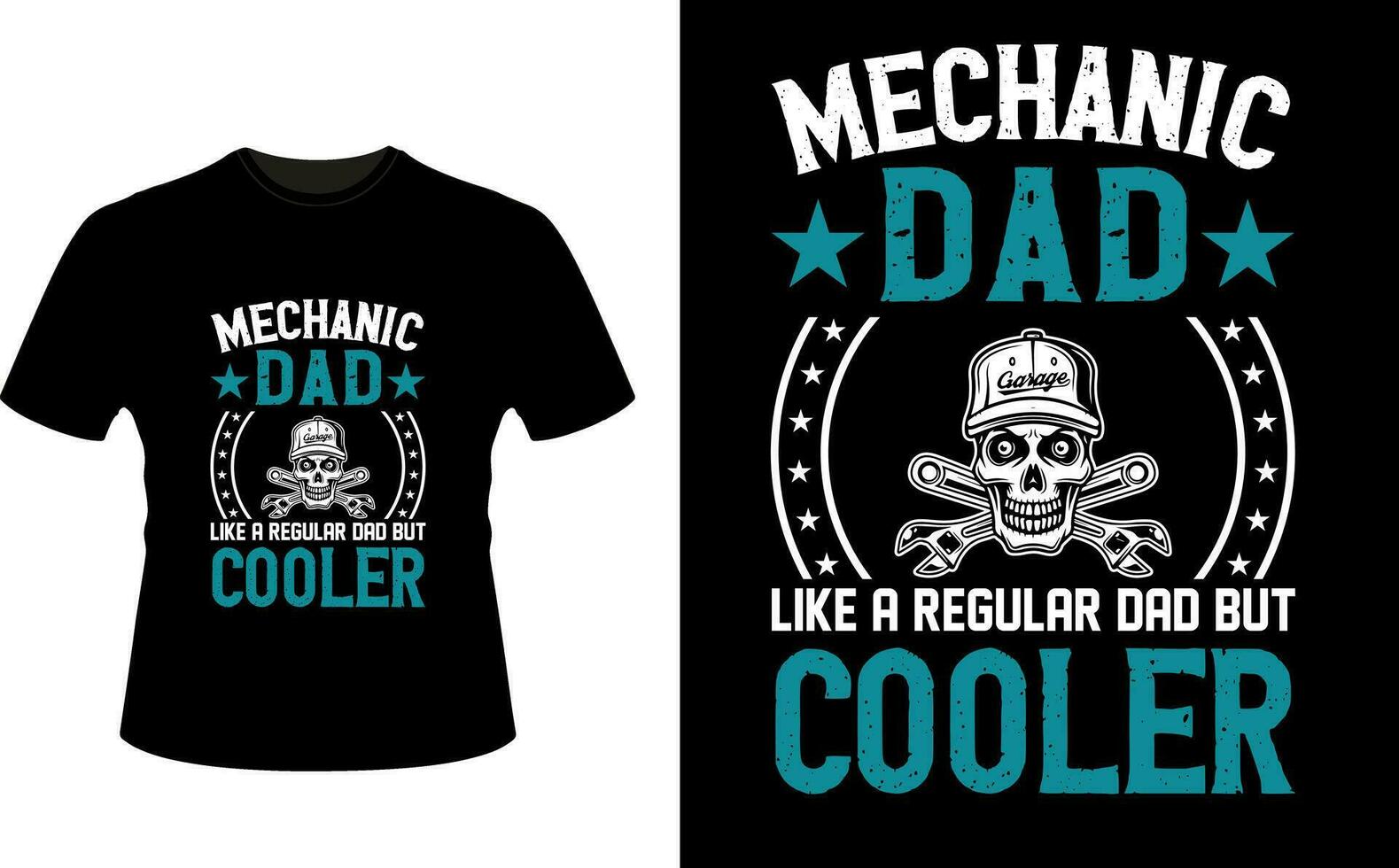 Mechanic Dad Like a Regular Dad But Cooler or dad papa tshirt design or Father day t shirt Design vector