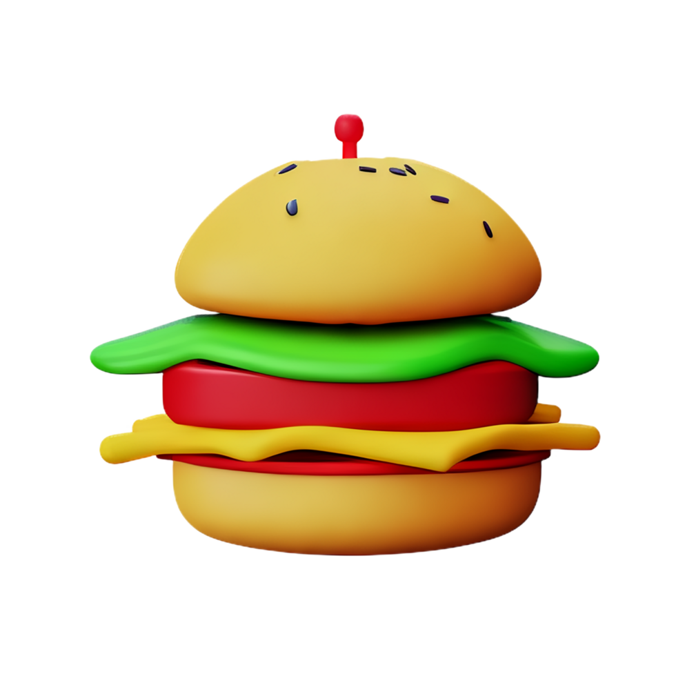 burger 3d icon illustration png