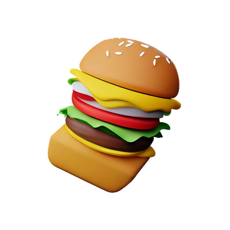 burger 3d icon illustration png