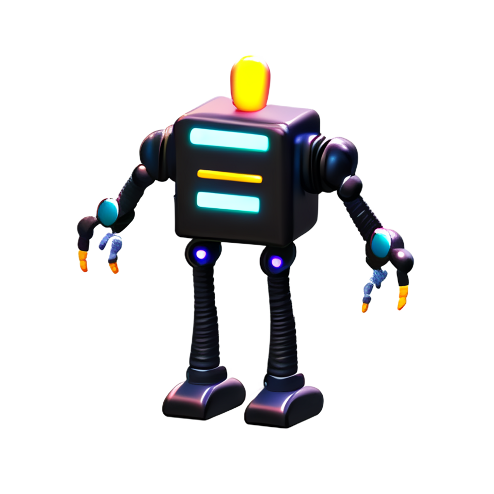 robot 3d rendering icon illustration png