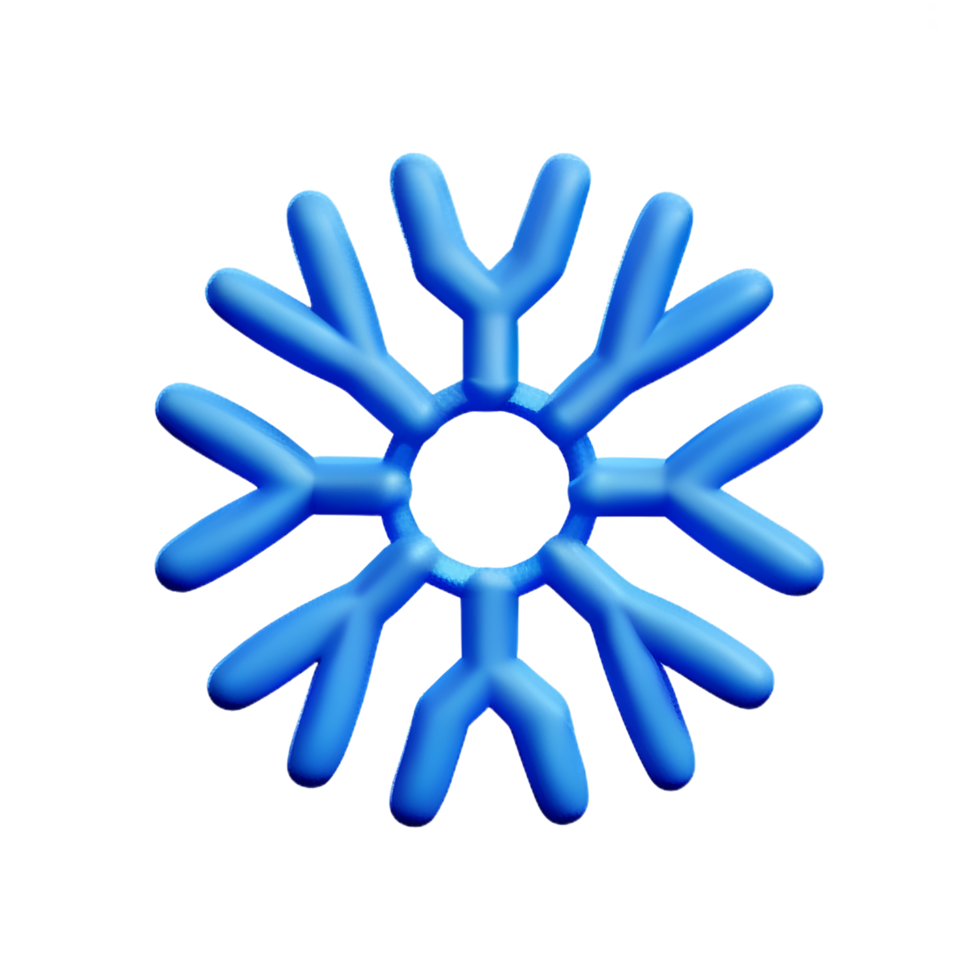 snowflake 3d rendering icon illustration png