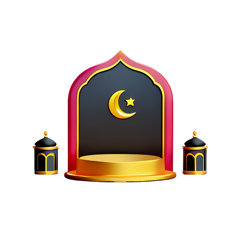 ramadan podium 3d ramadan icon png