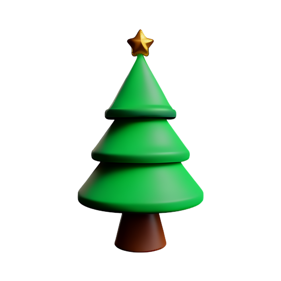 christmas tree 3d icon illustration png