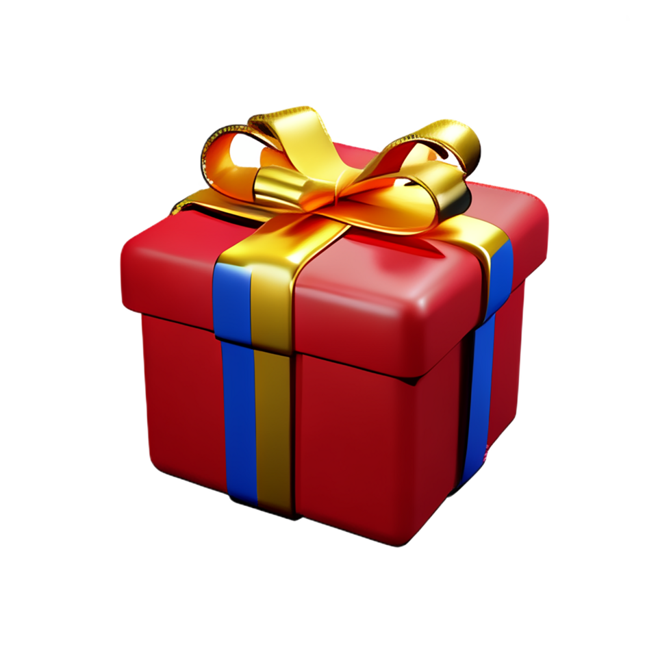 regalo caja 3d representación icono ilustración png