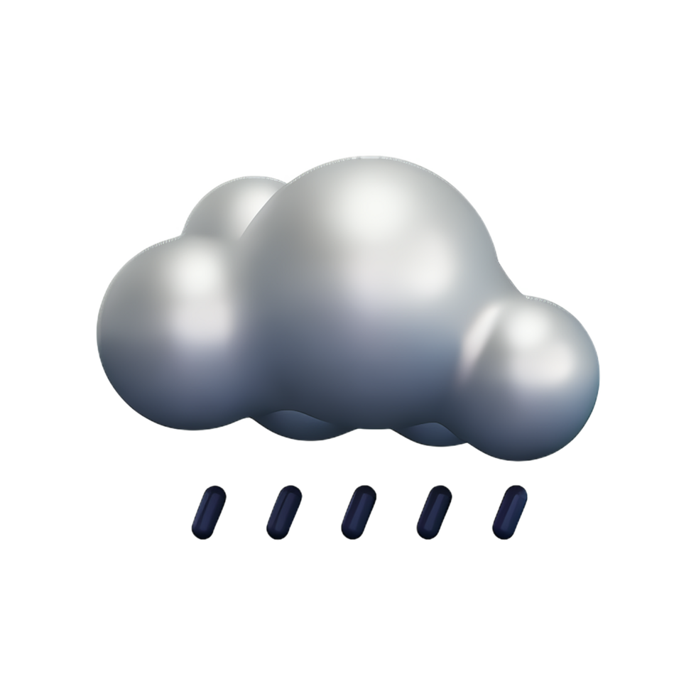 Rain 3d rendering icon illustration png