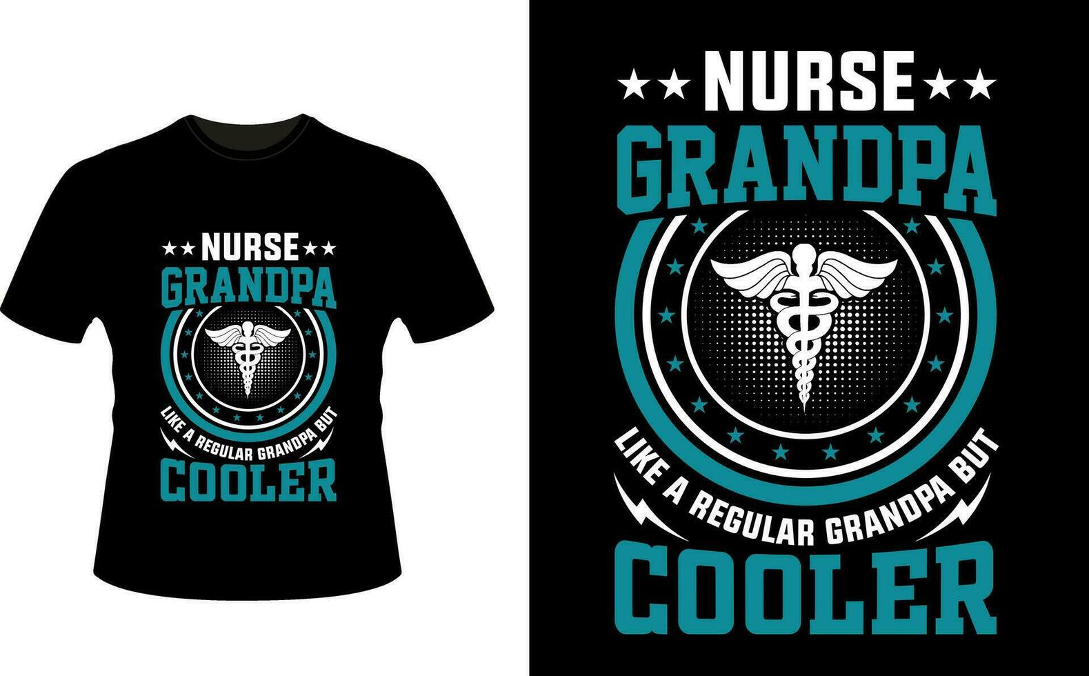 Nurse Grandpa Like a Regular Grandpa But Cooler or Grandfather tshirt design or Grandfather day t shirt Design vector