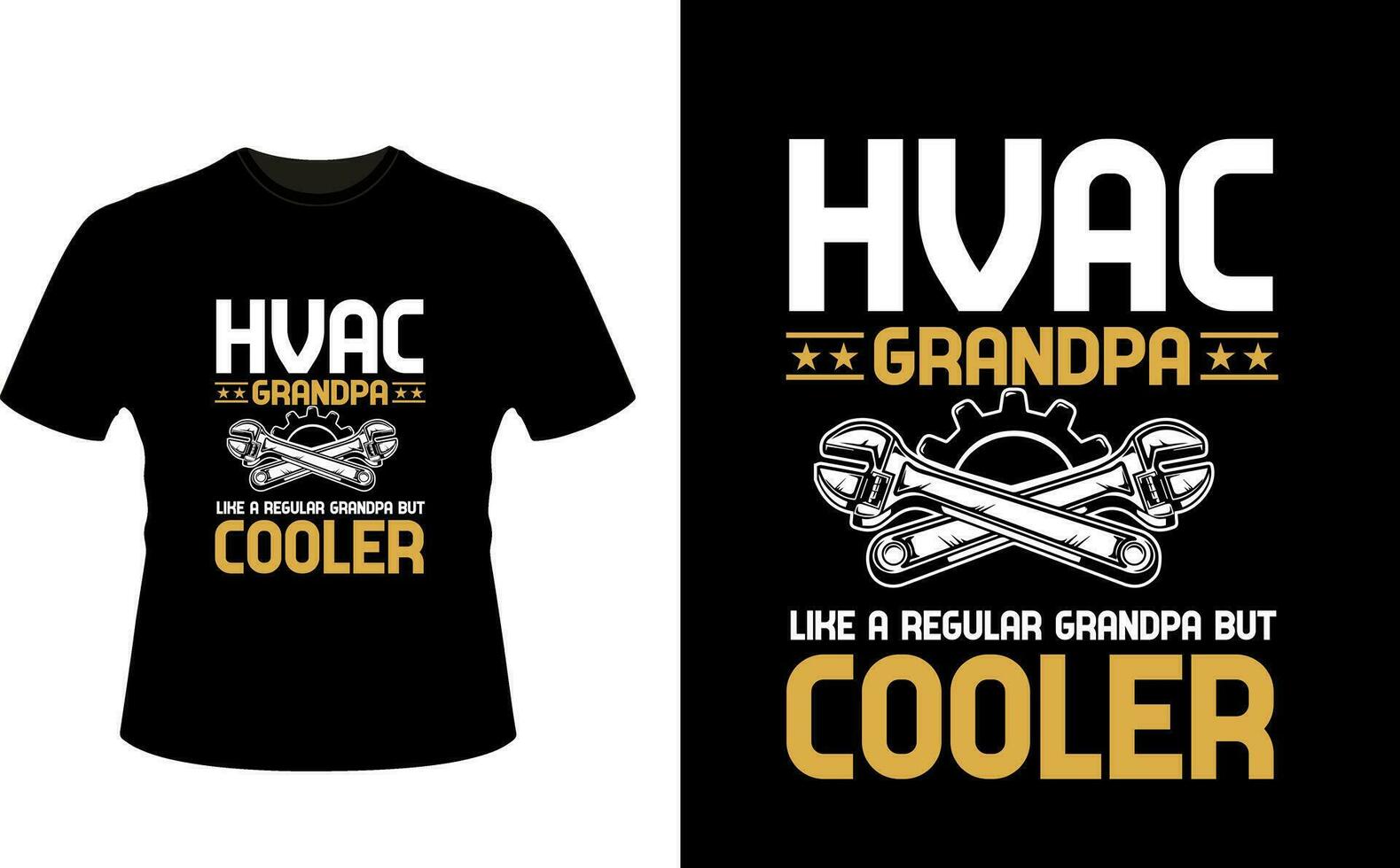 HVAC Grandpa Like a Regular Grandpa But Cooler or Grandfather tshirt design or Grandfather day t shirt Design vector