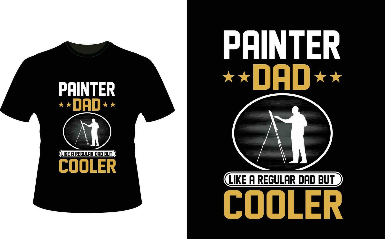 Painter Dad Like a Regular Dad But Cooler or dad papa tshirt design or Father day t shirt Design vector