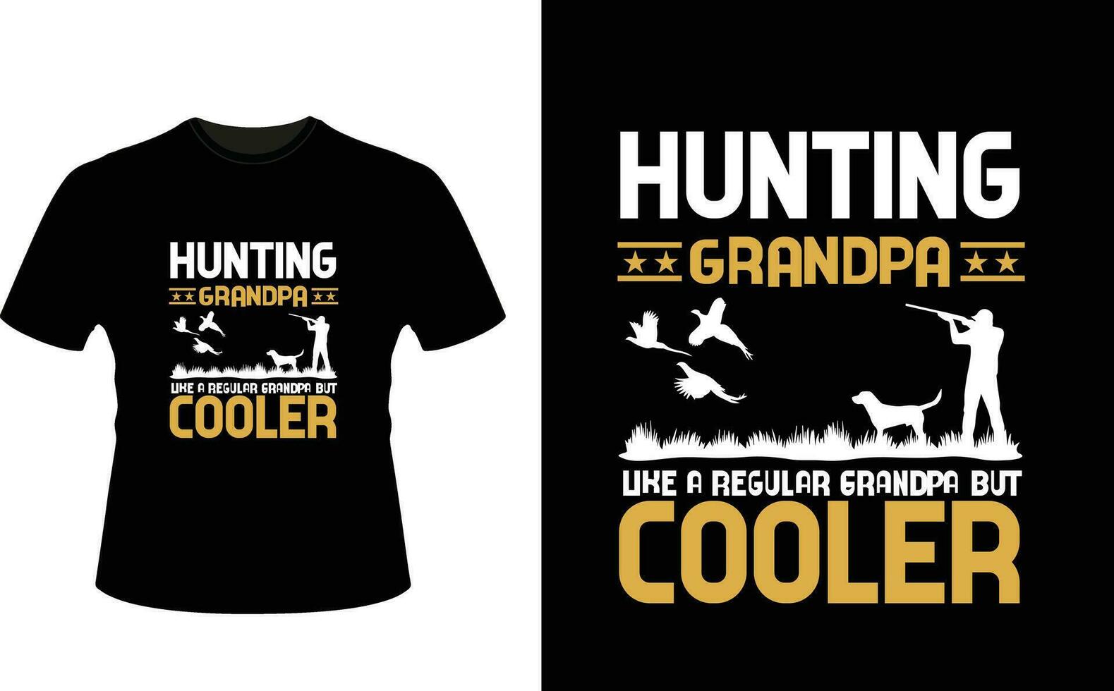 Hunting Grandpa Like a Regular Grandpa But Cooler or Grandfather tshirt design or Grandfather day t shirt Design vector