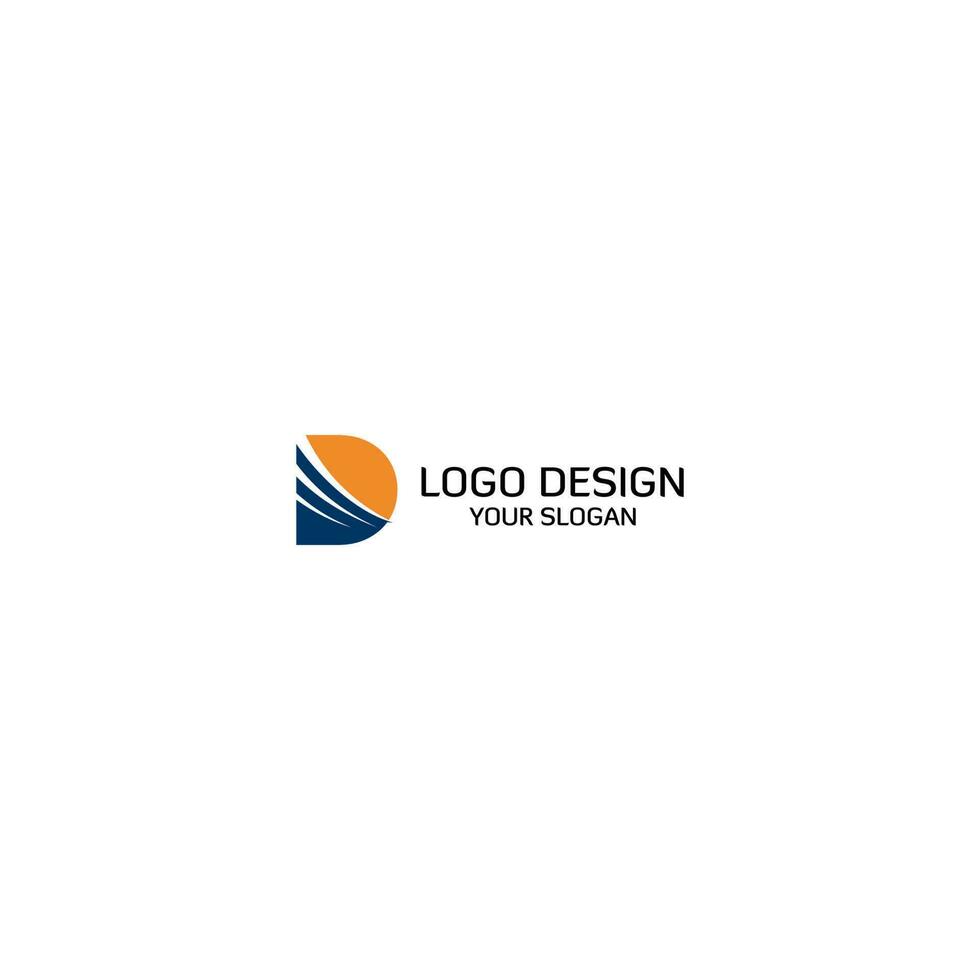 D Finance Logo Design Vector