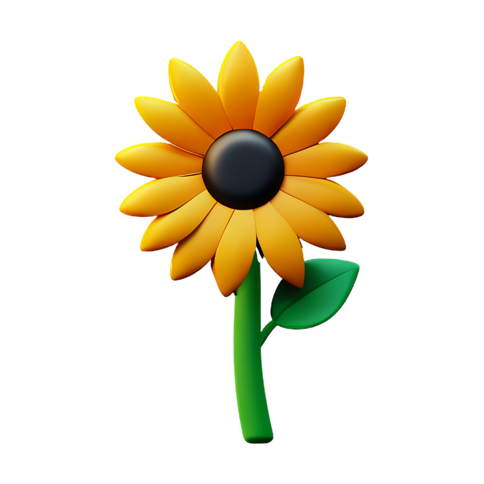 sunflower 3d icon illustration png