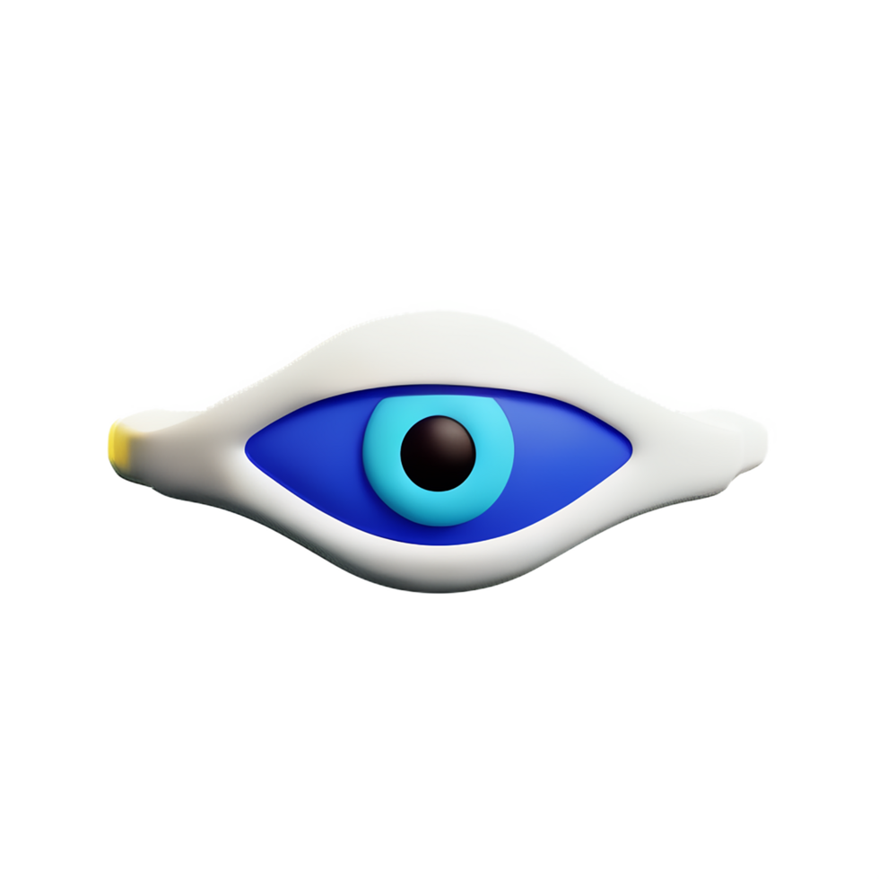 eye 3d rendering icon illustration png