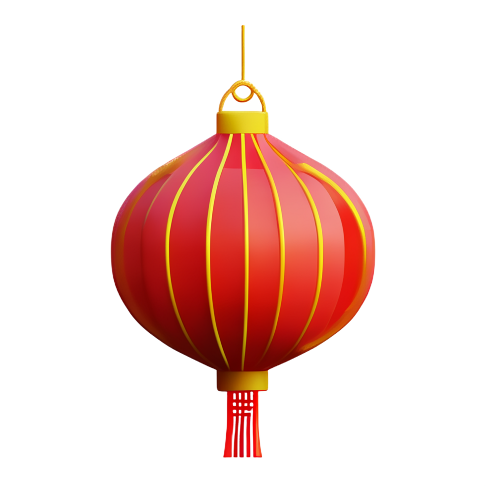 chinese new year lantern 3d icon png