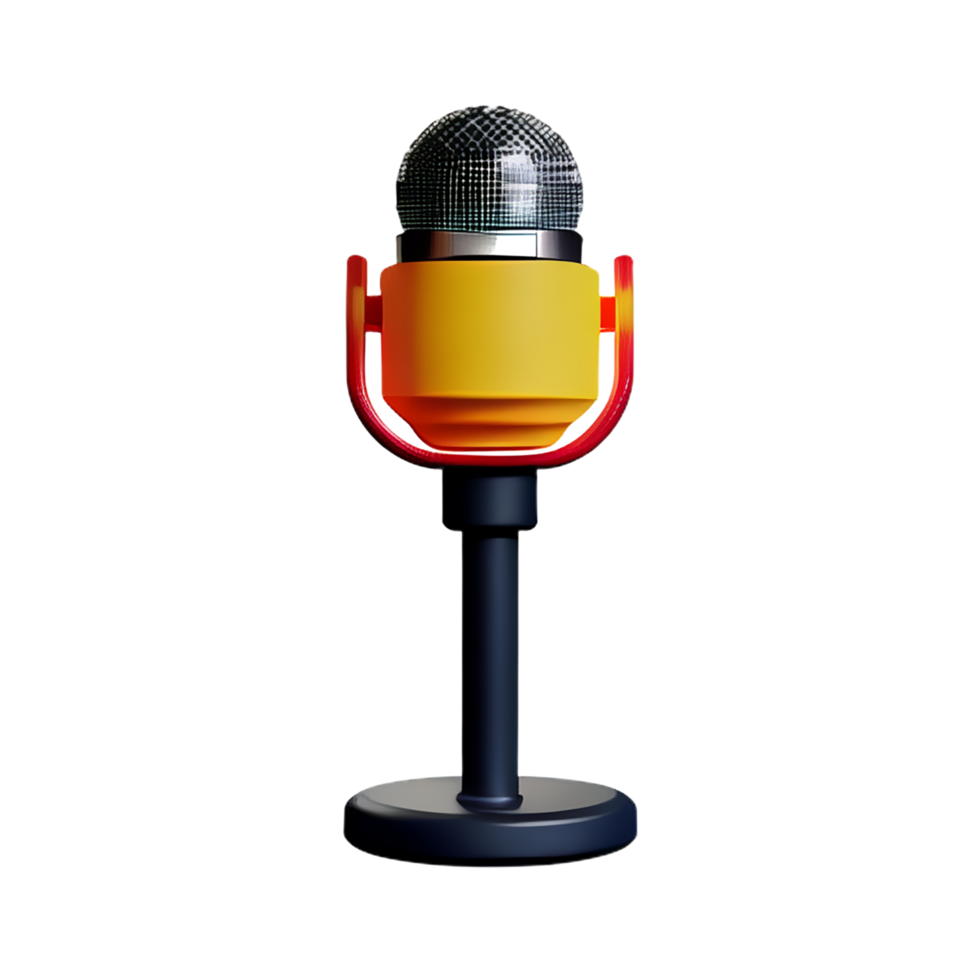 microfoon 3d renderen icoon illustratie png