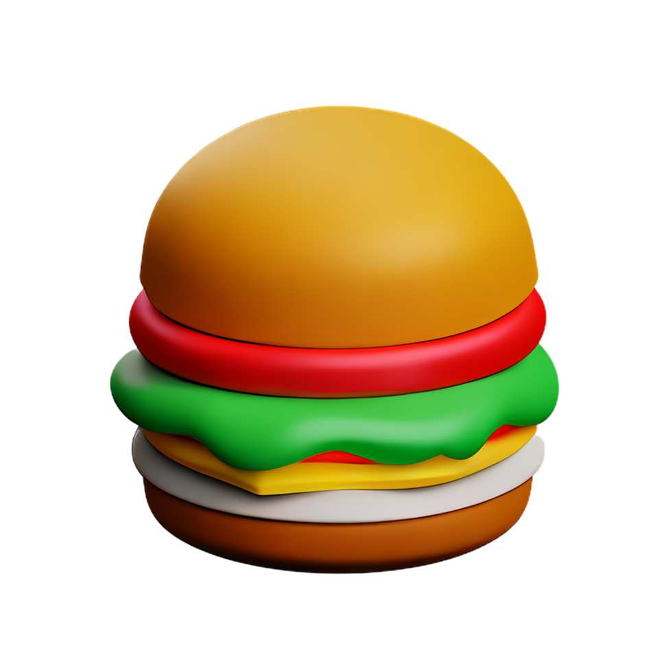 burger 3d icon illustration png