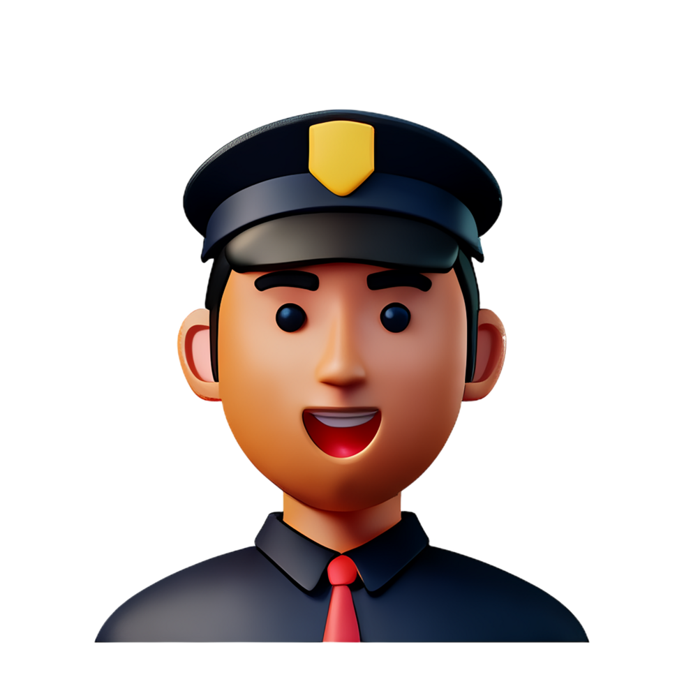 pilot face 3d profession avatars illustrations png