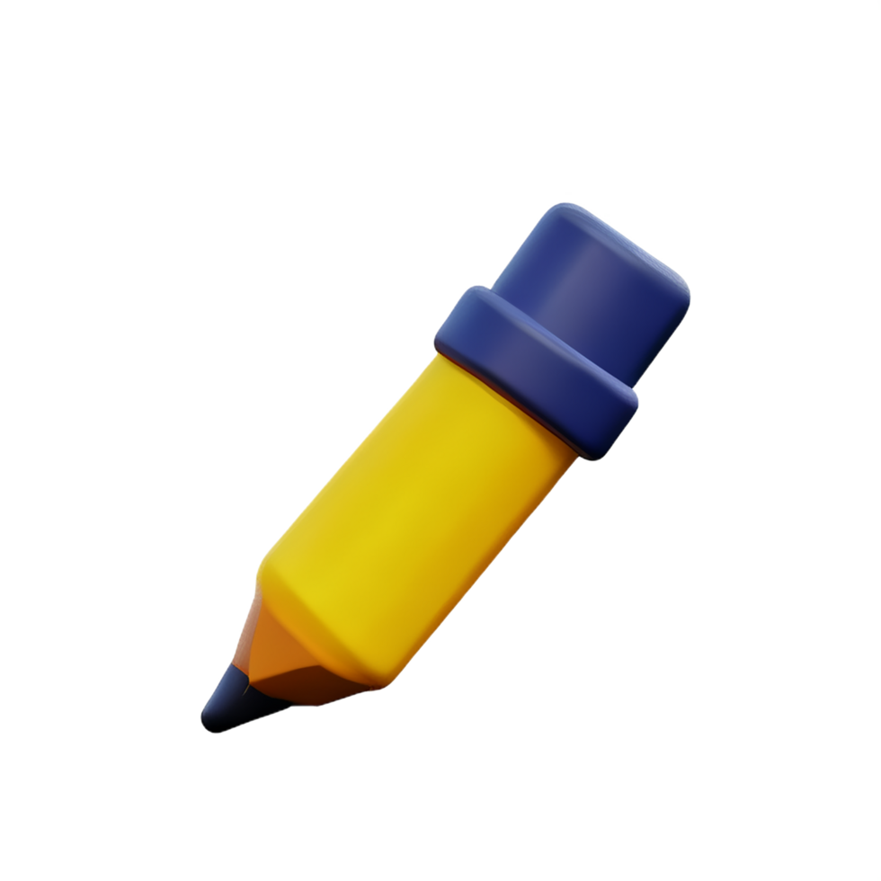 3d illustration of highlighter school education icon png