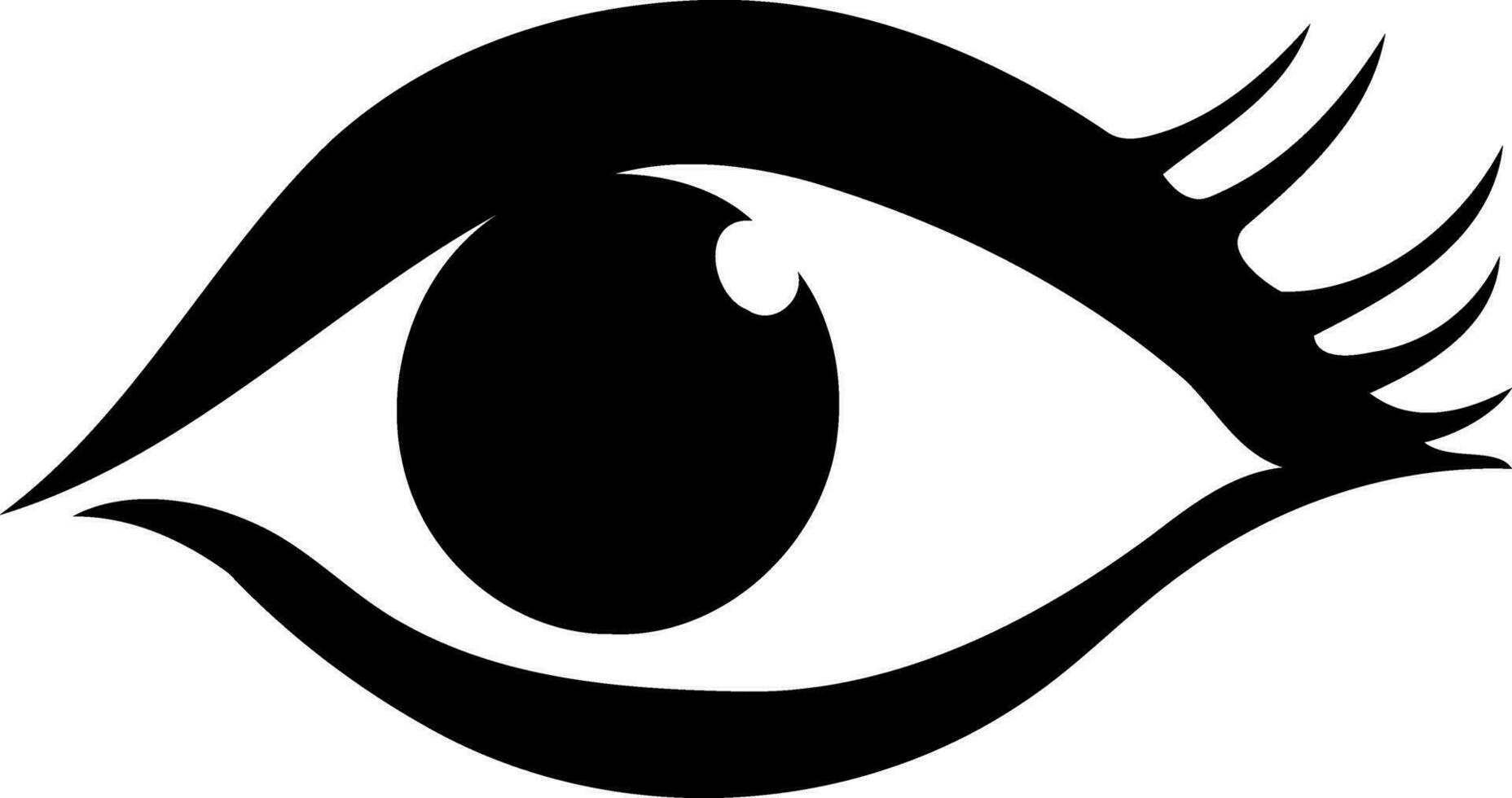 human eye in black and white vector