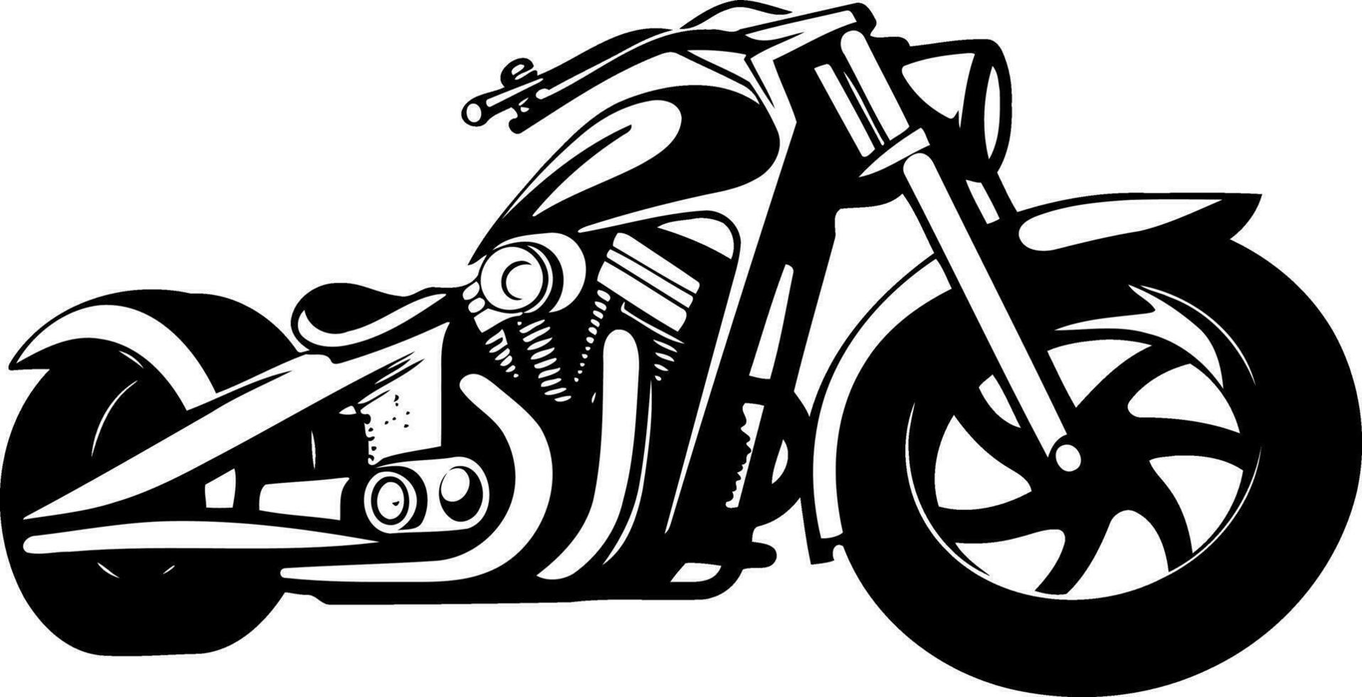 motocicleta negro y blanco vehículo vector